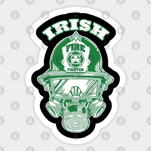 Irish Fire fighter St Patrick Humor Sticker by creative